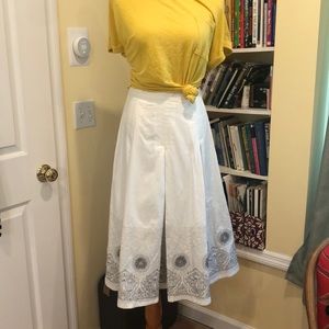 Embroidered white skirt | Coldwater Creek